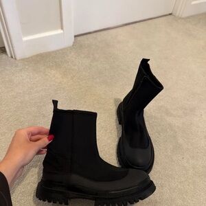 Zara Black Moto Boots for Women